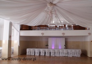 dekoracje weselne sala w Bliznym 